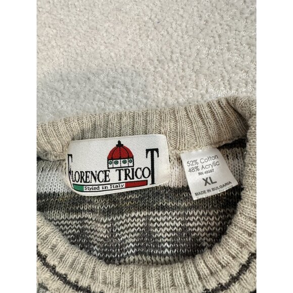 Vintage Coogi Style Textured Florence Tricot Mens Pullover Sweater Crewneck XL - Picture 3 of 5